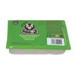 Paquete de arcilla natural blanca SIO-2 de 1,5 kg para escultura y modelado.